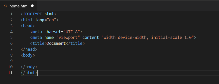 html boilerplate shortcut in vscode