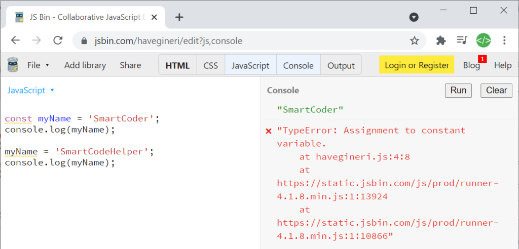 JavaScript Online Editor - Run, Test, Debug JS Codes