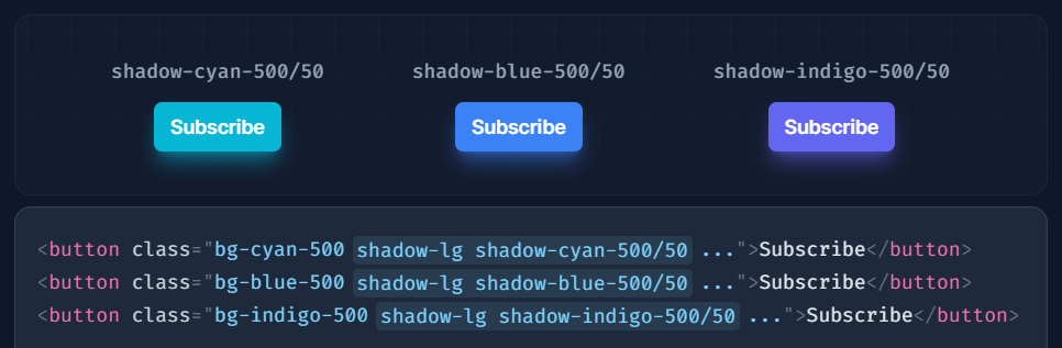 Tailwind: Border Bottom Shadow CSS Code Example
