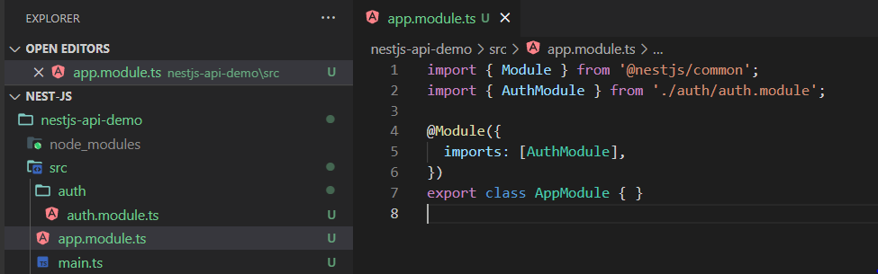 Nest JS: Create a new Module